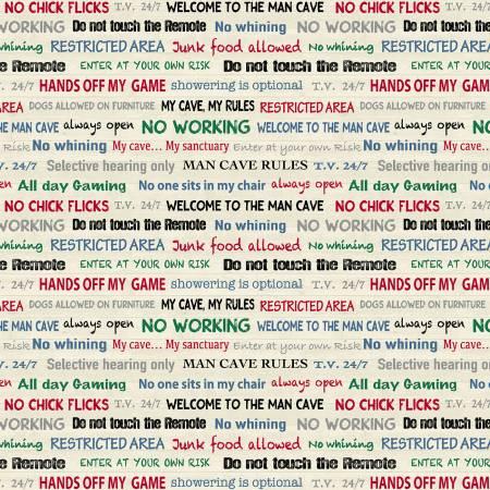 [27777] Cream Man Cave Rules Words (27777)