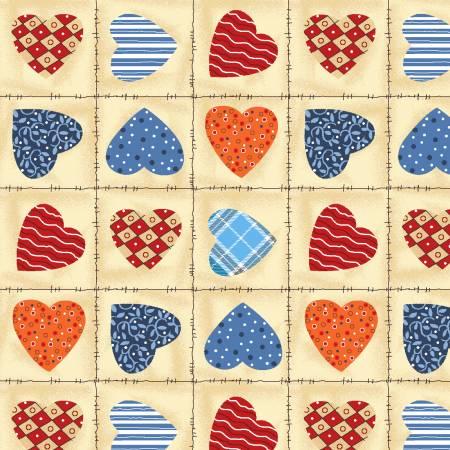 [27348] Cream Mini Heart Blocks (27348)