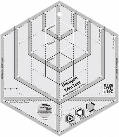 [28664] Creative Grids Hexagon Trim Tool Quilt Ruler (28664)