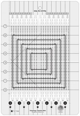 [32451] Creative Grids StripologyÂ® Quarters Mini Quilt Ruler (32451)