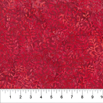 [34067] Garden Spirit - Batik Leafy Vine Dark Red (34067)